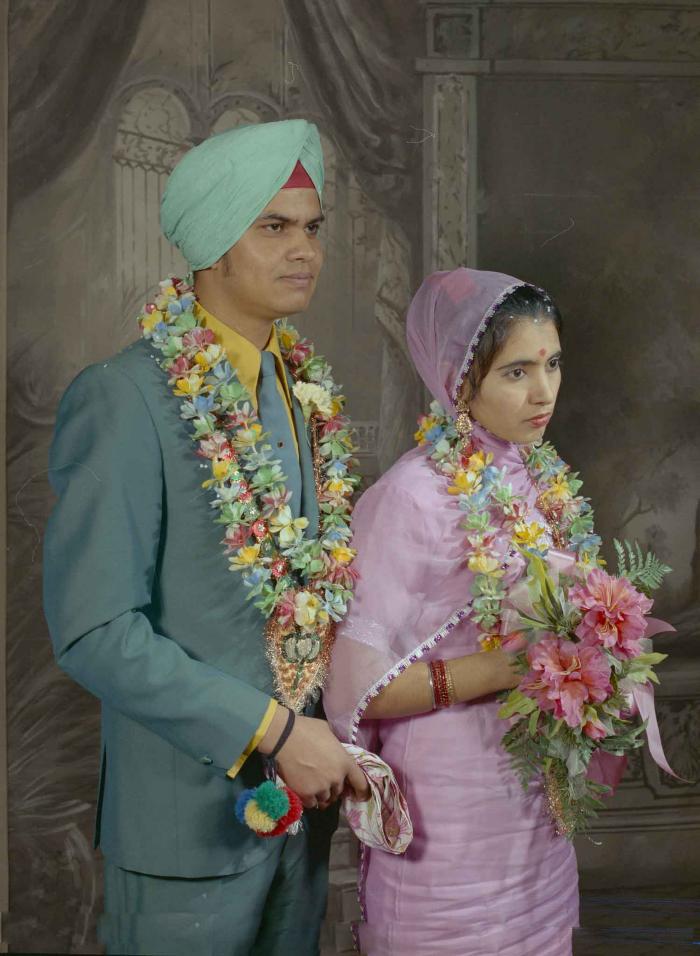 [Photo of Sukhdarshan Singh Gill with an unidentified bride]