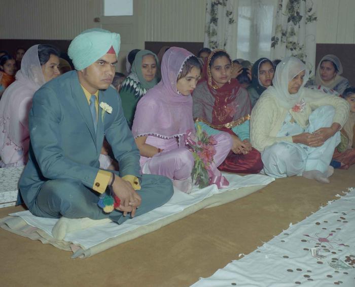 [Photo of Sukhdarshan Singh Gill with an unidentified bride]