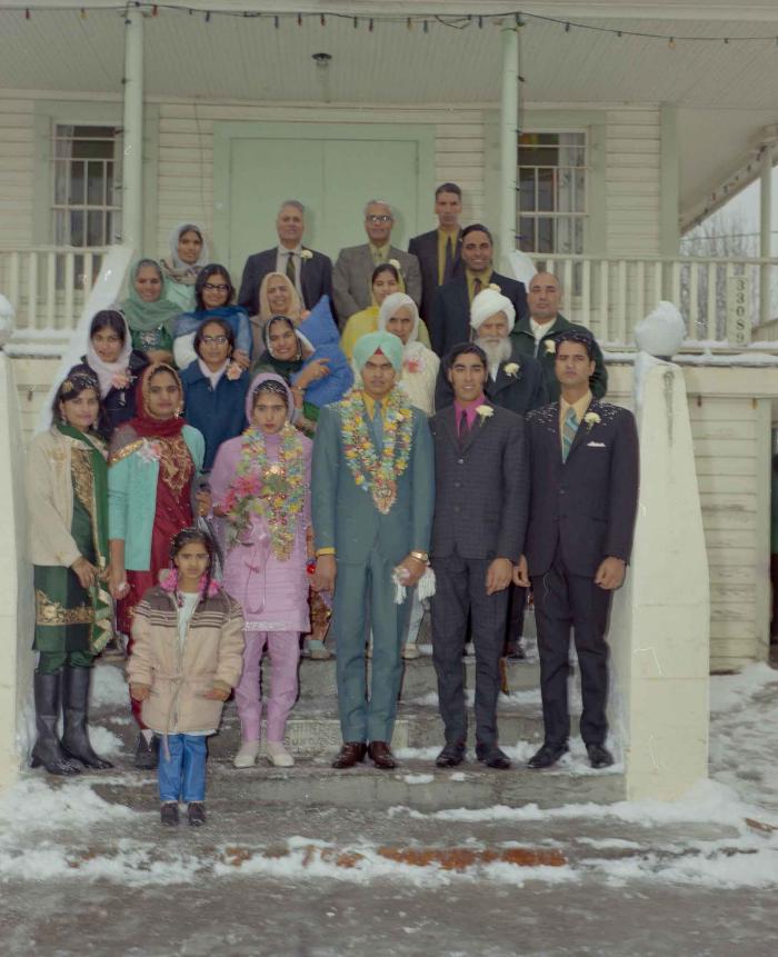 [Photo of Sukhdarshan Singh Gill with an unidentified bride]