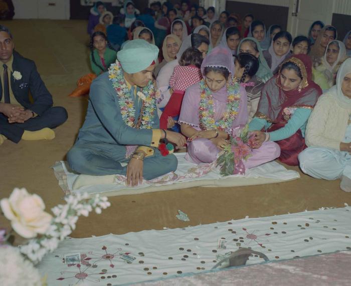 [Photo of Sukhdarshan Singh Gill with an unidentified bride]