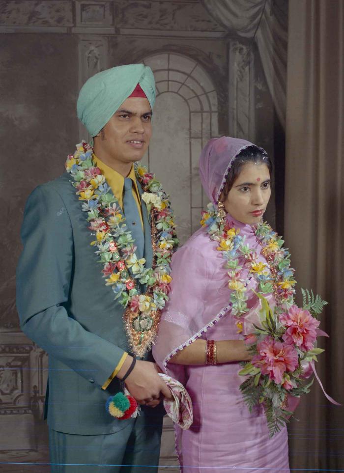 [Photo of Sukhdarshan Singh Gill with an unidentified bride]