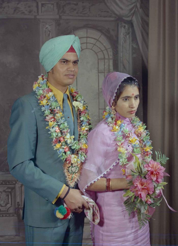 [Photo of Sukhdarshan Singh Gill with an unidentified bride]
