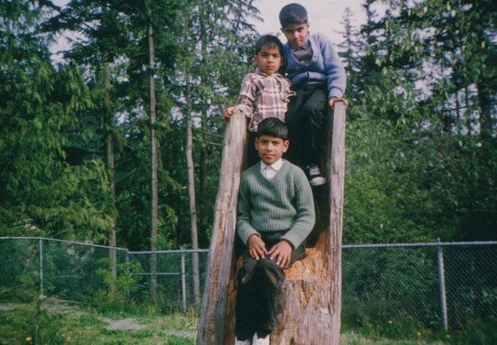 [Photograph of Sanjiv Gill and friends]