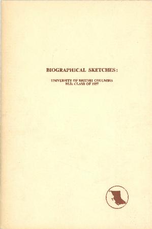 Biographical sketches: University of British Columbia M.D. class of 1957
