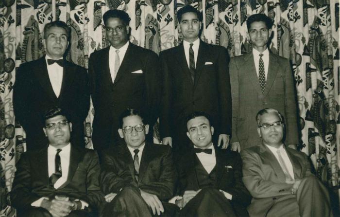[Group photograph of Dr. Gurdev Singh Gill with UBC classmates and teachers]