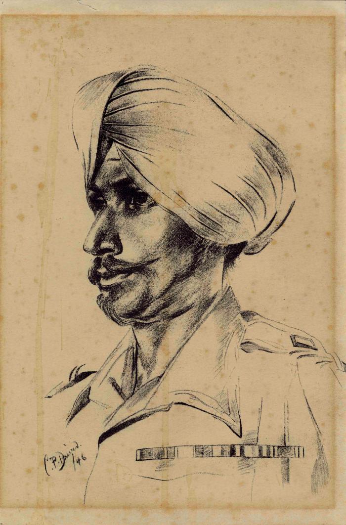 [Portrait sketch of Bahadur Singh]
