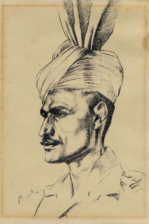 [Portrait sketch of Feroze Khan]