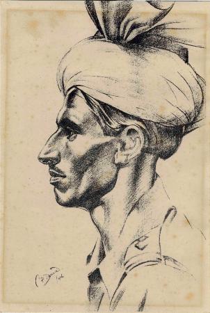 [Portrait sketch of Sub. Hakhim Khan]