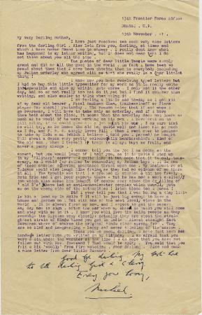 [Letter from Michael Norbury to his mother]