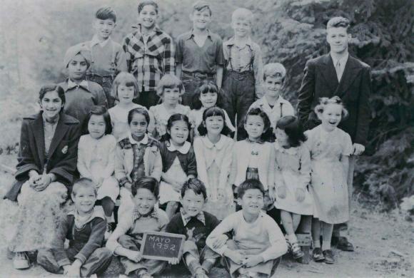 [Group photo of the class of 1952 at Mayo School, Paldi, B. C.]