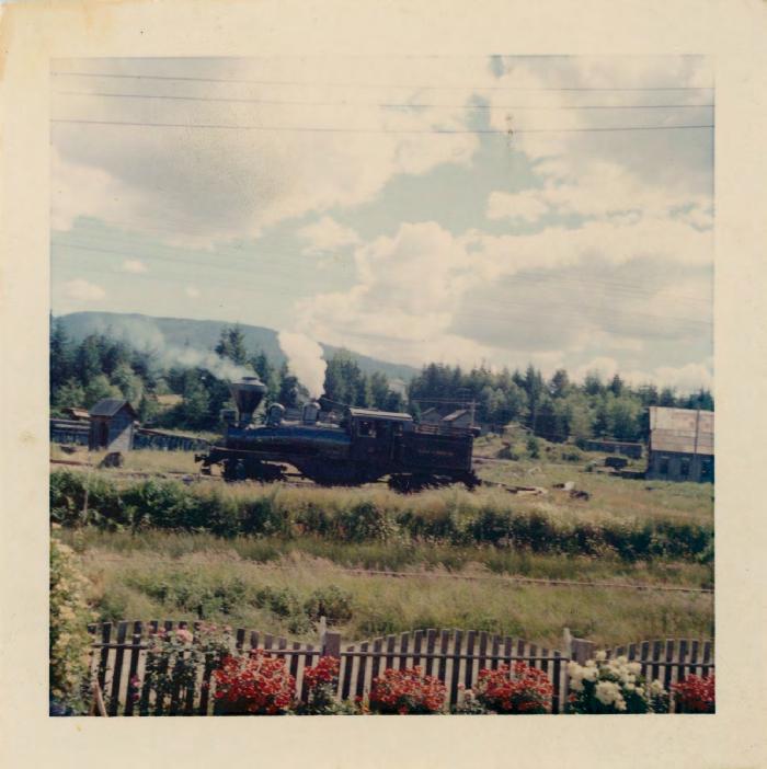 [Photo of a steam engine running on the tracks]