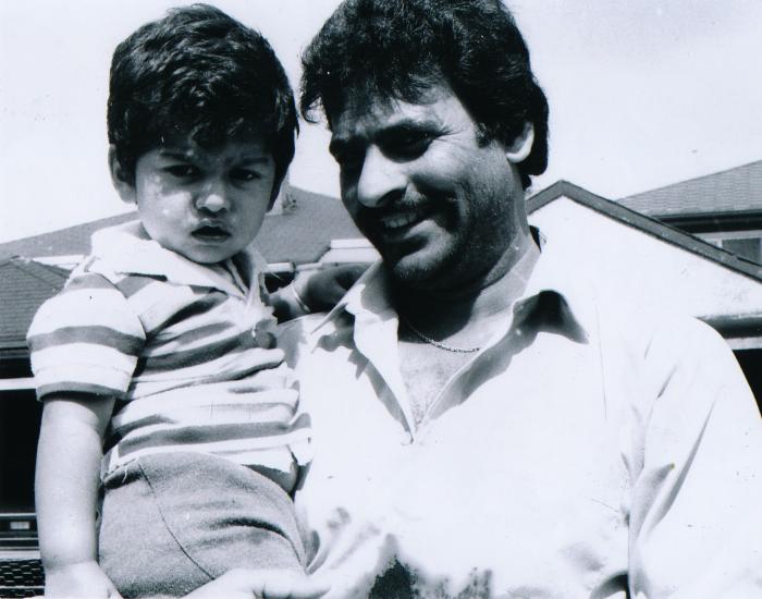 [Photo of Jinder Heer with son]