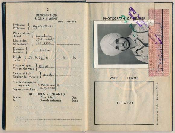 [Passport of Joginder Singh Bassi]