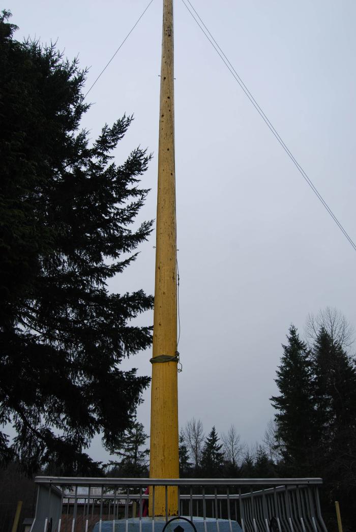 [Photo of bottom of flag pole]