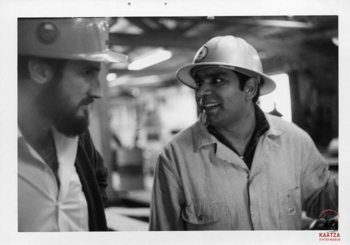 [Photo of edger Karnail Manhas at Mayo Lumber in Nanaimo, B.C.]