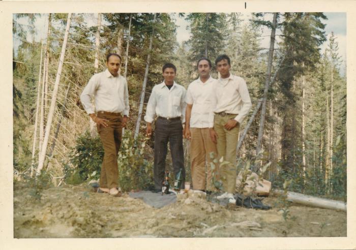 [Group photo of Rajinder Singh Gill with friends]