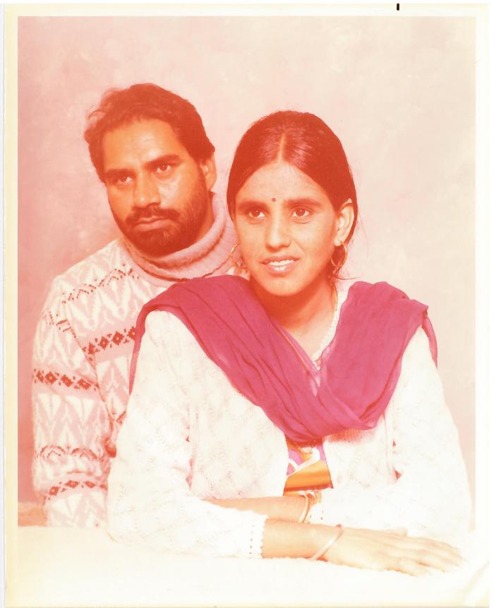 [Photo of Surjit Singh Tatla and Charanjit Kaur Tatla]