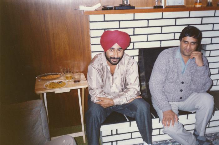 [Photo of Sukhwinder Bolla with Mohinder Singh Gidda]