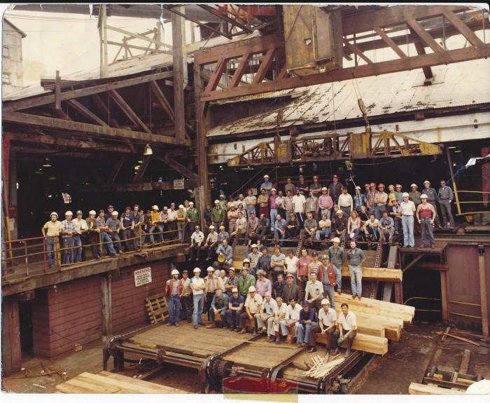 [Photo of BCFP A-2A sawmill workers]