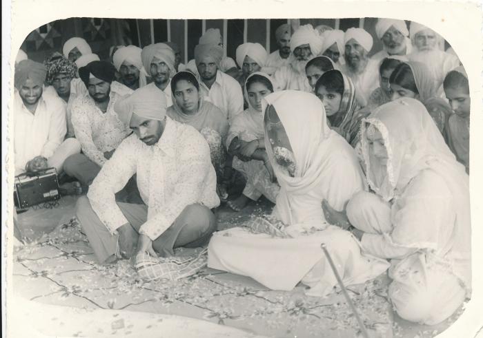 [Photo of Surjit Singh Tatla and Charanjit Kaur Tatla on their wedding day]
