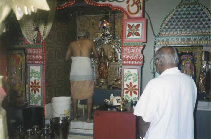 [Photo of the garbhagriha of the [?] Temple, Vancouver, B.C.]