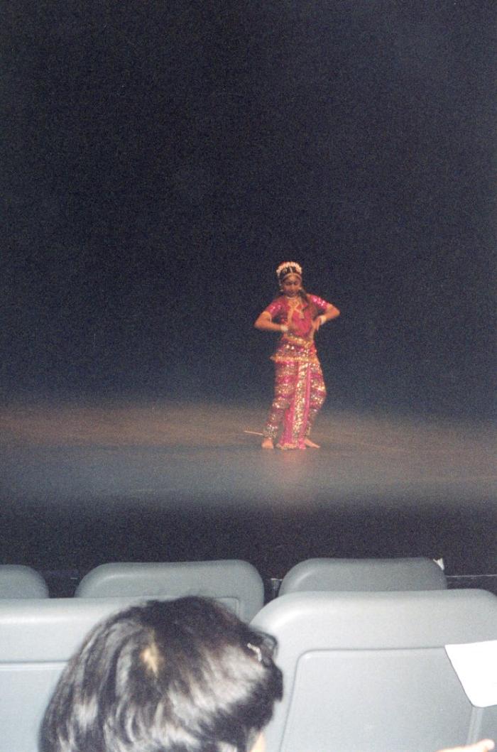 [An unidentified dancer at the Deepavali cultural event, Vancouver, B.C.]