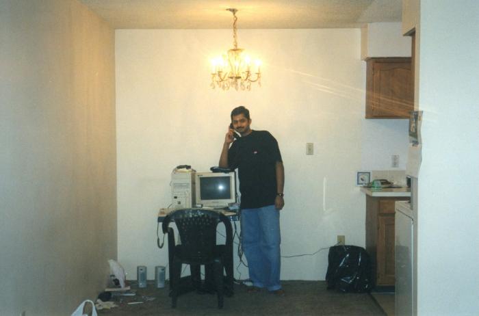 [Photo of Subbu Govindarajapuram in his room, Vancouver, B.C.]
