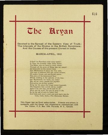 The Aryan, March - April 1912, Vol. II