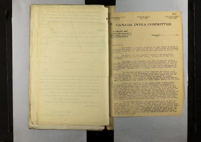 [Letter from L. A. Davis & Sunder Singh to [?]]
