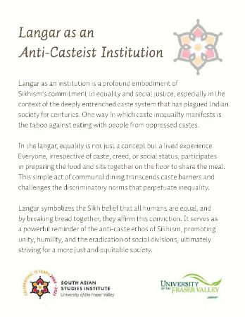 Langar as an anti-casteist institution