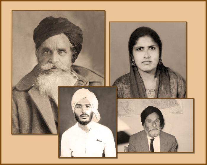 [Photo collage of Amrao Singh Bains with other unidentified people]