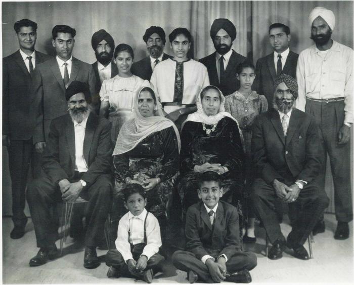 [Group photo taken of Hayer family members]