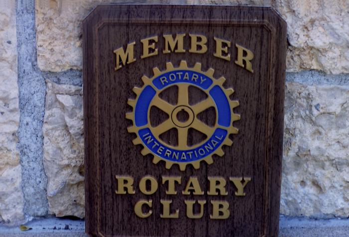 [Rotary International membership plaque]