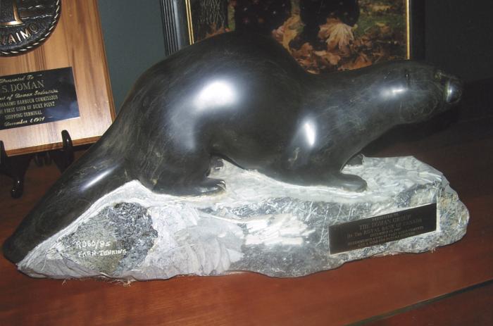 [Fran Jenkins statue of an Otter gifted by Royal Bank of Canada to the Doman Group]