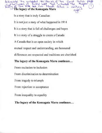 The legacy of the Komagata Maru