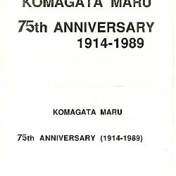 Komagata Maru 75th anniversary 1914-1989