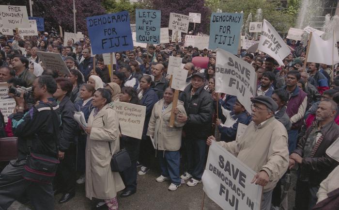 [Protest against political coup d'état in Fiji]