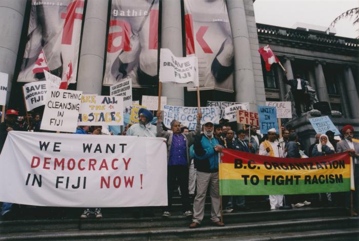 [Protest against political coup d'état in Fiji]