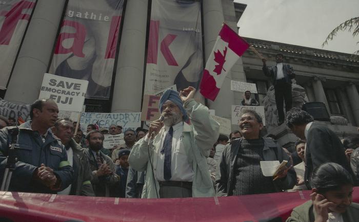 [Protest against political coup d'état in Fiji]