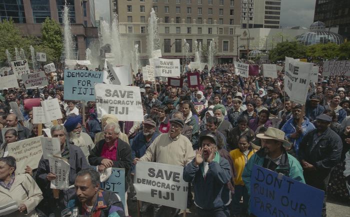 [Protest against political coup d'état in Fiji]