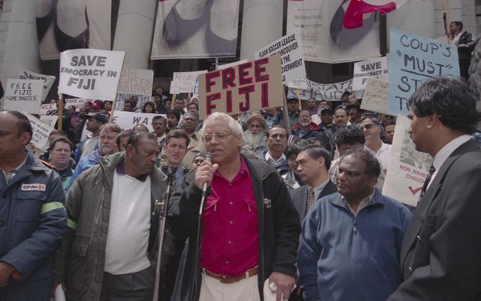 [Protest against political coup d'état in Fiji]