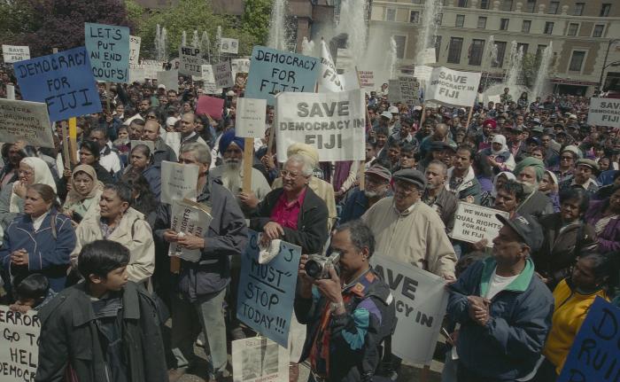 [Protest against political coup d'état in Fiji]