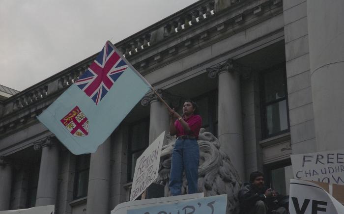 [Protest against political coup d'état in Fiji]