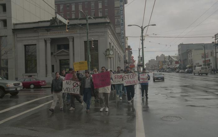 MJM grocery store : store owners protest for protection Mohammed Azghar clerk