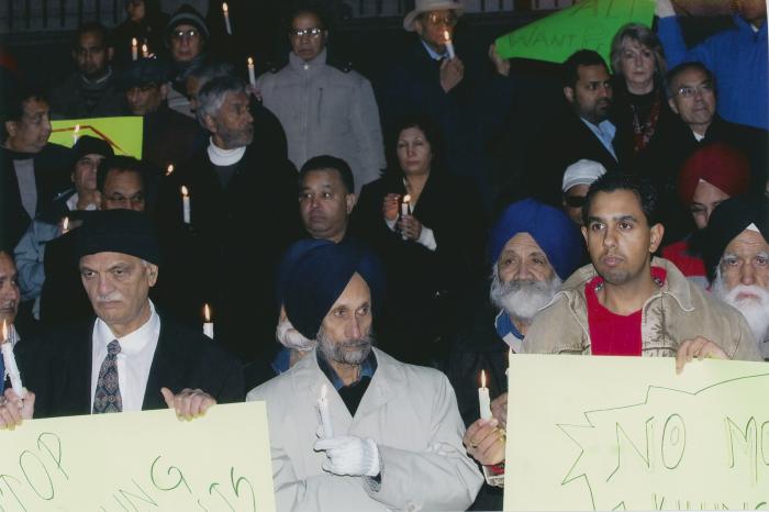 [Candle vigil at the Vancouver Art Gallery]