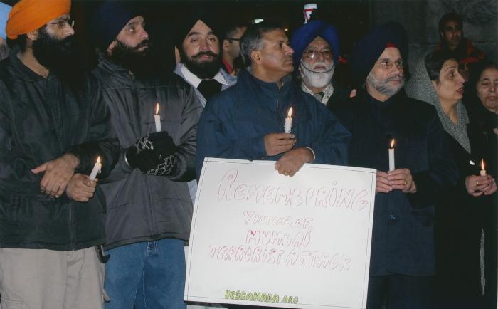 [Candle vigil at the Vancouver Art Gallery]