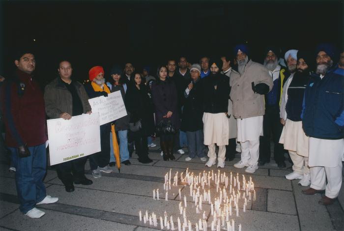 [Candle vigil at the Vancouver Art Gallery]