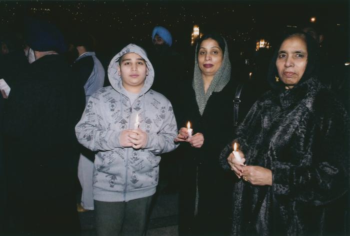 [Candle vigil at the Vancouver Art Gallery]