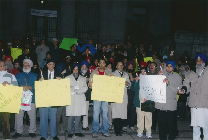 [Candle vigil at the Vancouver Art Gallery]