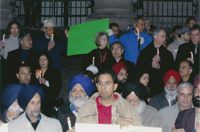 [Candle vigil at the Vancouver Art Gallery]